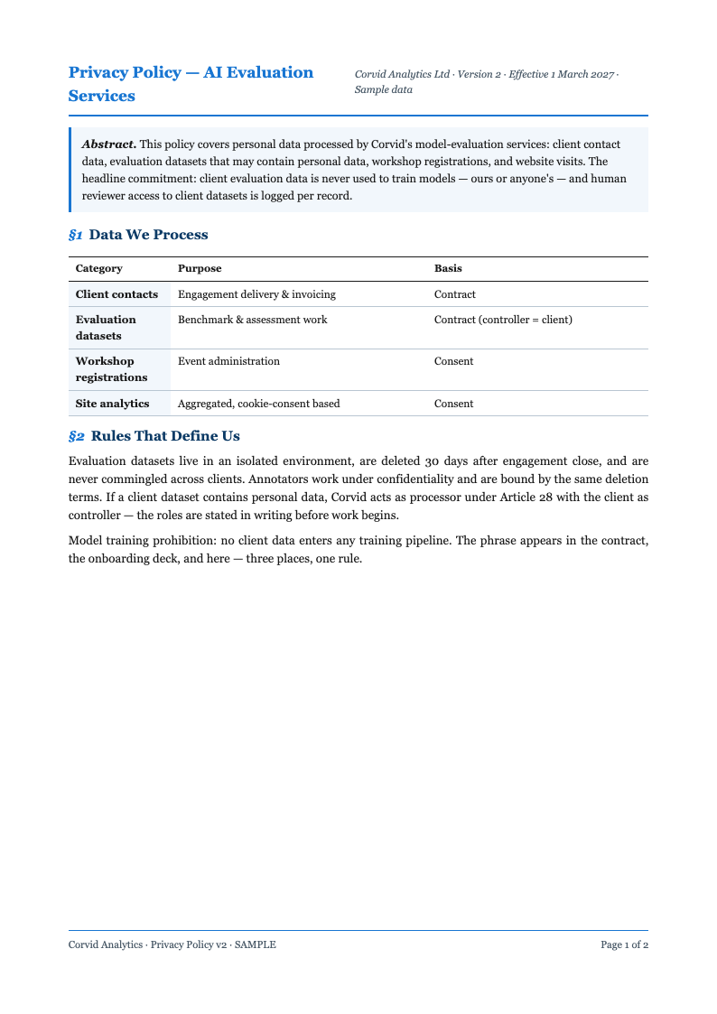 Ai research digest privacy policy